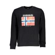 Gezellig Fleece Sweatshirt met Ronde Hals Napapijri , Black , Heren