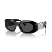 Rock Icons Zonnebril Zwart/Grijs Versace , Black , Heren