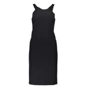 Elegante Jurk met Logodetail Patrizia Pepe , Black , Dames