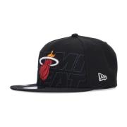 Miami Heat NBA Draft Cap Flat Visor New Era , Black , Heren