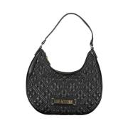 Zwarte Schoudertas met Contrastdetails Love Moschino , Black , Dames