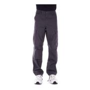 Logo Achterkant Rits Knopen Broek Carhartt Wip , Gray , Heren