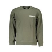 Groen Fleece Sweatshirt met Ronde Hals Napapijri , Green , Heren