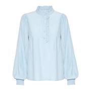 Celestial Blue Pofmouw Blouse Kaffe , Blue , Dames