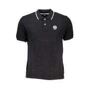 Zwart Katoenen Poloshirt met Korte Mouwen North Sails , Black , Heren