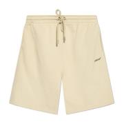 Shorts met geborduurd logo Off White , Beige , Heren