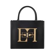 Zwarte Logo Kleine Handtas Elisabetta Franchi , Black , Dames