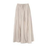 Beige Geplooide Rok Lirica Model Max Mara , Beige , Dames