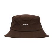 Stoere Twill Bucket Hat Bruin Obey , Brown , Unisex