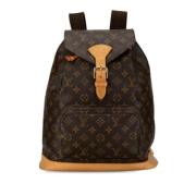 Pre-owned Canvas backpacks Louis Vuitton Vintage , Brown , Dames