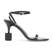 Zwarte Sandalen met 9cm Hak Jacquemus , Black , Dames