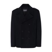 Stijlvolle Peacoat in Zwart Dondup , Black , Heren