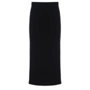 Zwarte Viscose Rok Max Mara , Black , Dames