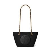 Zwarte Ketting-Link Handtas Tory Burch , Black , Dames