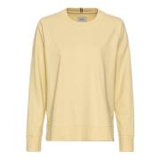 Katoenen Sweatshirt Ronde Hals Camel Active , Yellow , Dames