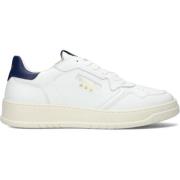 Lage Leren Sneakers met Blauwe Accenten Pantofola d'Oro , White , Here...