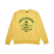 Geel Groene Box Fit Crew Sweater Deus Ex Machina , Yellow , Heren