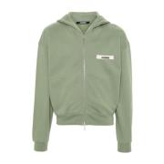 Groene Logo Hoodie Jacquemus , Green , Heren