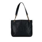 Pre-owned Leather totes Chanel Vintage , Black , Dames