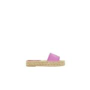 Quilted Initials Insignia Leather Espadrilles Carolina Herrera , Pink ...