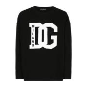 Zwarte Sweatshirt Aw24 Dolce & Gabbana , Black , Heren