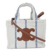 Pre-owned Leather totes Celine Vintage , White , Dames