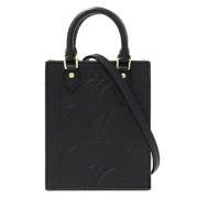 Pre-owned Canvas handbags Louis Vuitton Vintage , Black , Dames