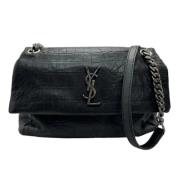 Pre-owned Leather shoulder-bags Yves Saint Laurent Vintage , Black , D...