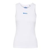 Sportieve Tanktop met Geborduurd Logo Ball , White , Dames