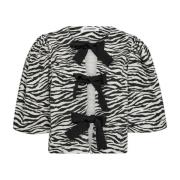 Zioncc Zebra Bow Blouse Offwhite Co'Couture , Black , Dames