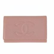 Pre-owned Leather key-holders Chanel Vintage , Pink , Dames