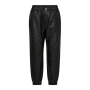 Leren Zip Joggers in Zwart Co'Couture , Black , Dames