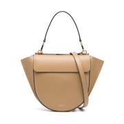 Beige Leren Tas met Magneche Sluiting Wandler , Beige , Dames