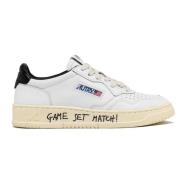 Medalist Lage Leren Sneakers Wit & Zwart Autry , White , Heren