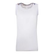 Gestreepte Mouwloze Viscose Top Paul Smith , White , Dames