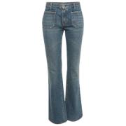 Pre-owned Denim jeans Yves Saint Laurent Vintage , Blue , Dames