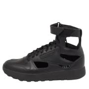 Pre-owned Leather sneakers Maison Margiela Pre-owned , Black , Dames