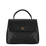 Pre-owned Leather handbags Chanel Vintage , Black , Dames