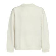 Chunky Gebreide Lamswol Sweater Studio Nicholson , White , Heren