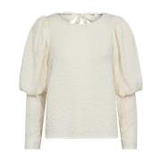 Strik Lange Mouw Blouse Off White Co'Couture , White , Dames