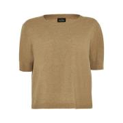 Zachte Beige Gebreide Trui Sand , Beige , Dames