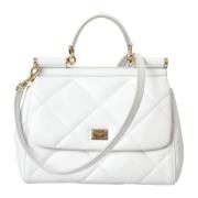 Gewatteerde leren schoudertas Dolce & Gabbana , White , Dames