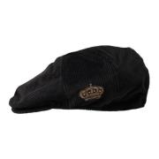 Zwarte Cord Kroon Newsboy Pet Dolce & Gabbana , Black , Heren