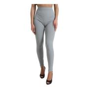 Grijze Slimme Broek Leggings Rits Dolce & Gabbana , Gray , Dames