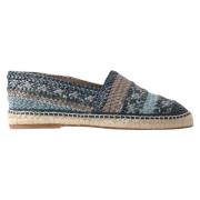 Luxe geweven leren espadrilles blauw Dolce & Gabbana , Multicolor , He...