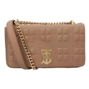 Leather crossbody-bags Burberry , Beige , Dames