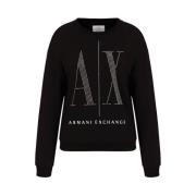 Zwarte Sweaters voor Mannen Armani Exchange , Black , Dames