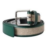 Gevlochten Metalen Gesp Riem Dolce & Gabbana , Green , Dames