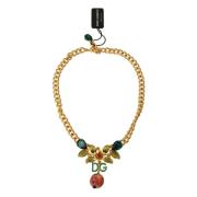 Gouden Bloem Fruit Ketting Dolce & Gabbana , Yellow , Dames