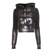 Vintage hoodie met capuchon en trekkoord Diesel , Gray , Dames